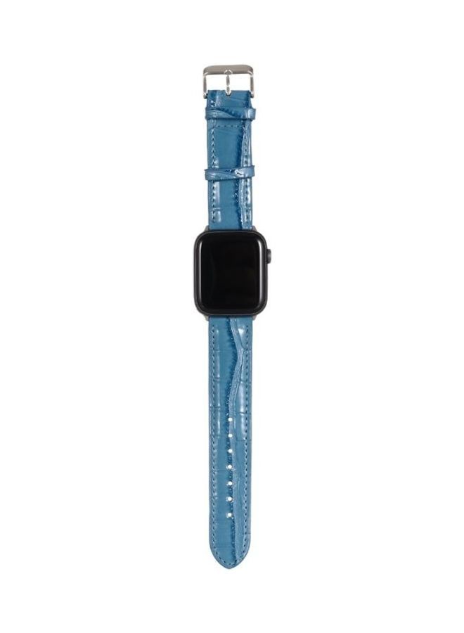 NIBEMINENT Ethnic Replacement Watchband For Apple Watch Series 1/2/3/4/5/6/7/SE 42/44/45mm Blue - Image 4