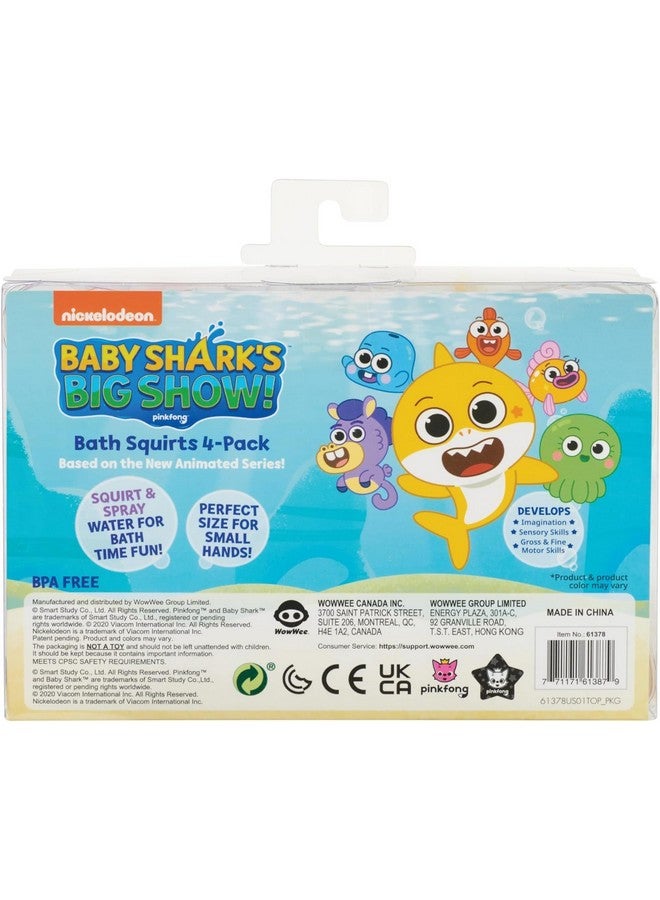 WowWee Baby Shark Bath Squirt Toy 4-Pack Big Show! - Image 5
