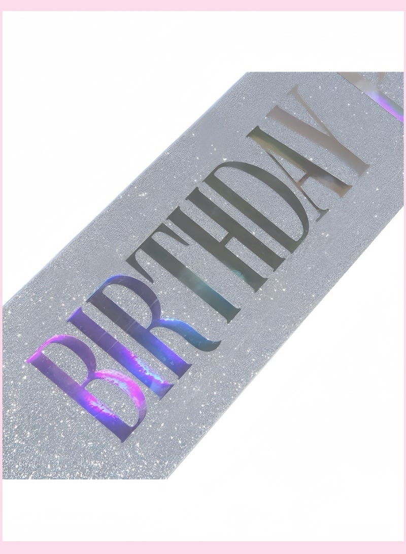 Birthday Crown Headband set: "Happy Birthday" Sash, Queen Theme Hairband, Birthday Photo Prop & Scene Decor.  - Image 3