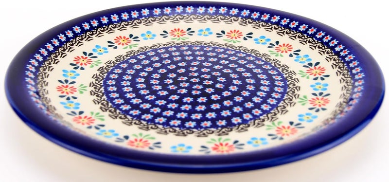 Polish Pottery Market Polish Pottery 11 Inch Dinner Plate from Zaklady Boleslawiec in Timeless Daisy Delight Design - Image 1