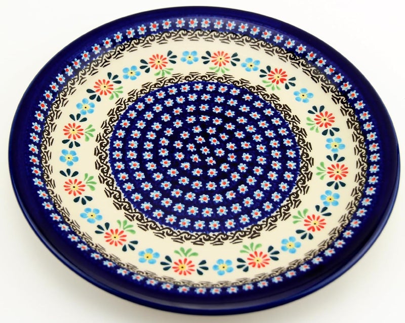 Polish Pottery Market Polish Pottery 11 Inch Dinner Plate from Zaklady Boleslawiec in Timeless Daisy Delight Design - Image 3