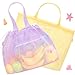 Tagitary Beach Toys Kids Beach Bag Tote with DrawstringYellow Purple Mesh Bag Travel Beach Essentials for Kids Swim Pool Gym Bag Camping Accessories Toys Storage Lightweight Foldable Birthday Gifts - Image 2