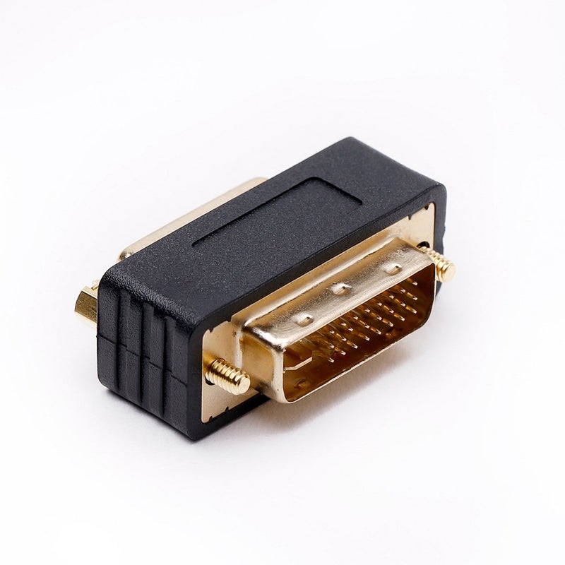 Arnorin DVI-D Male to DVI-I Female Port Saver Adapter Compact Size Gold Plated - Image 1