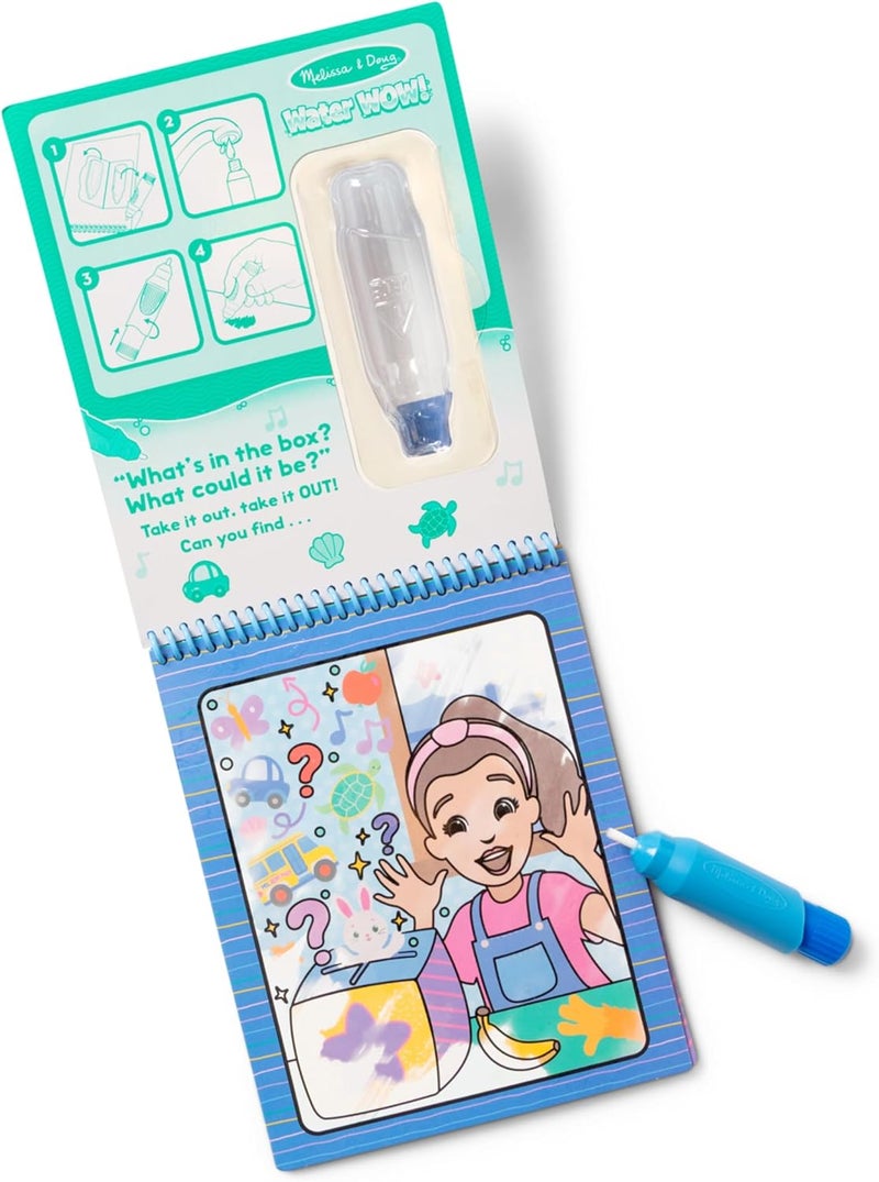 Melissa & Doug Ms Rachel Water Wow Count Color Reveal Activity Pad Reusable Mess Free Water Coloring Book with Chunky Water Pen Early Learning Travel Toy for Toddlers Kids Age 3+ - Image 4