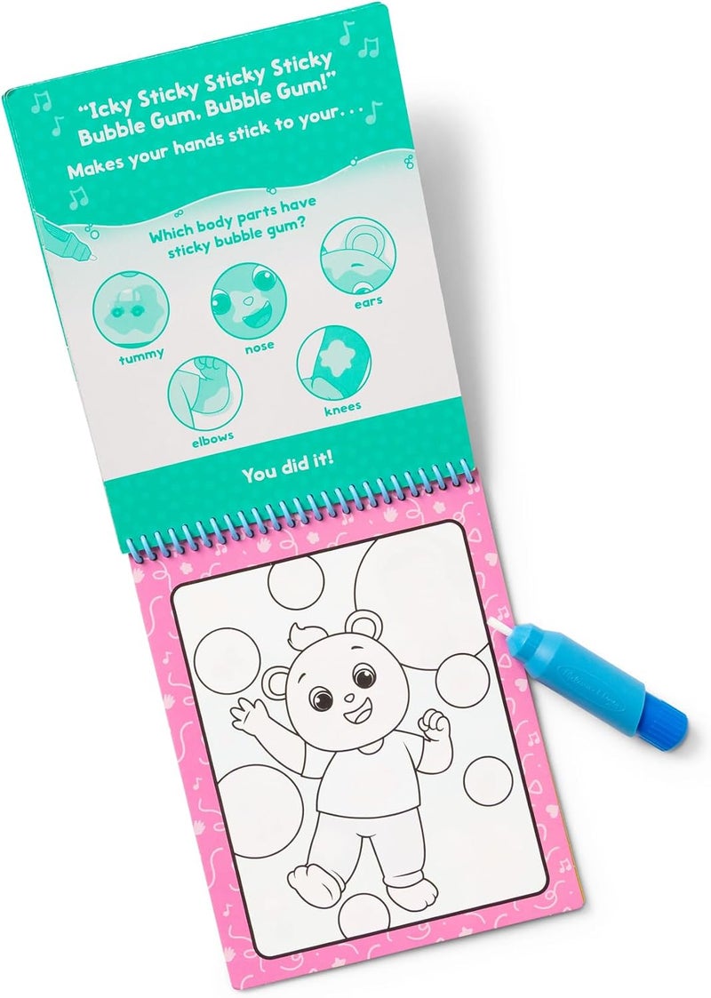 Melissa & Doug Ms Rachel Water Wow Count Color Reveal Activity Pad Reusable Mess Free Water Coloring Book with Chunky Water Pen Early Learning Travel Toy for Toddlers Kids Age 3+ - Image 3