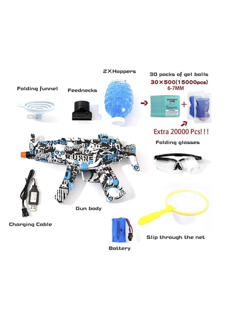 DUSALA - Dress-Up Accessories Toy gun Electric with Gel Ball Blaster Splatter Ball Blaster Automatic with 35000+ Water Beads and Goggles for Outdoor Activities - Image 1