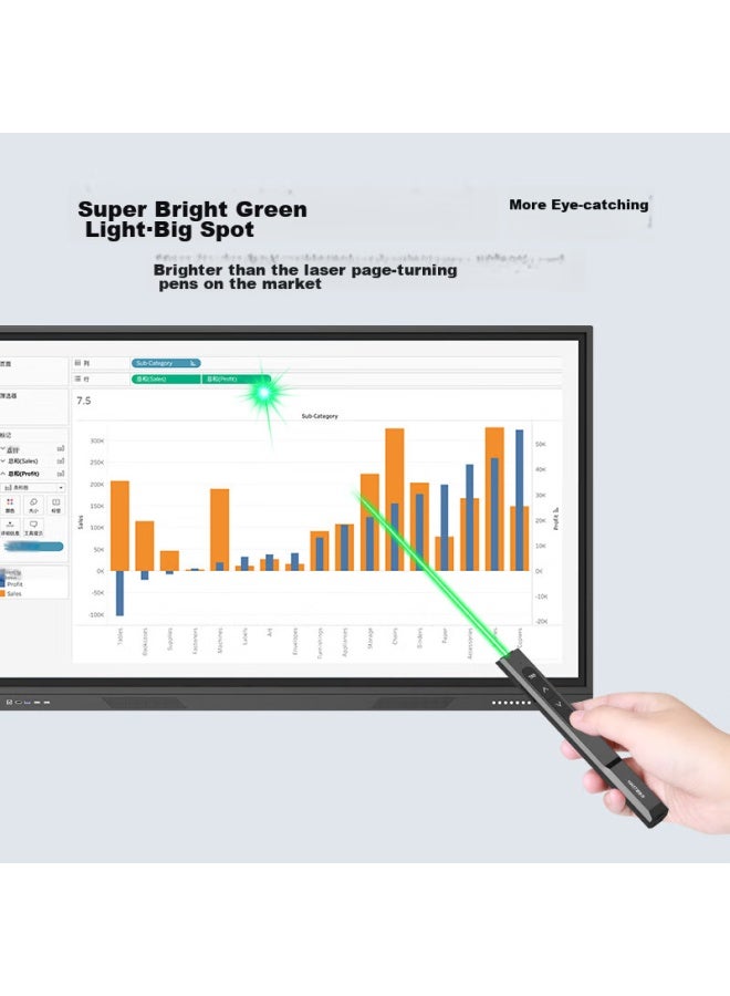 Whist G61 Green Laser Pointer, Led Screen Dedicated Laser Pen, Ppt Presentation Pointer, Teacher's Teaching Wand, Large Public Lecture Pointer, Wireless Remote Control Presenter For Meetings - Image 3