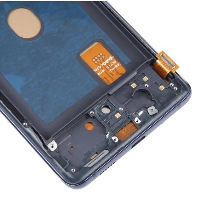 شاشة داخلية عالية الجودة  بديلة ومتوافقة مع موديل تليفون SAM S20 FE G780 (B) FULL  OLED بالفريم  - جينريك - Image 2