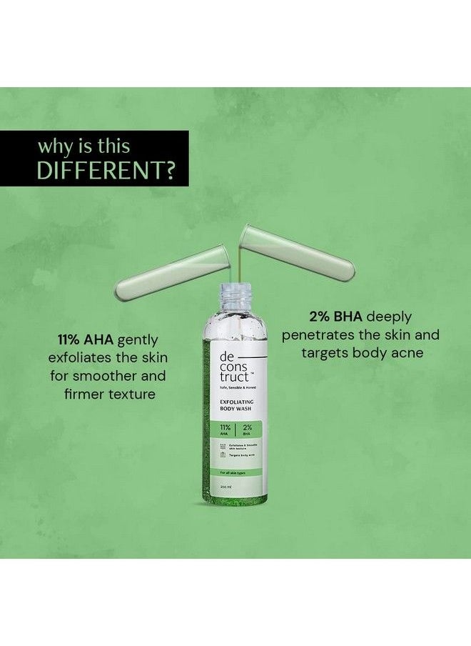 Deconstruct - Exfoliating Salicylic Acid Body Wash ; 11% Aha + 2% Salicylic Acid (Bha) ; Prevents Body Acne Bumpy Skin & Deep Cleanses Skin ; Gentle Exfoliating Shower Gel 200Ml - Image 1