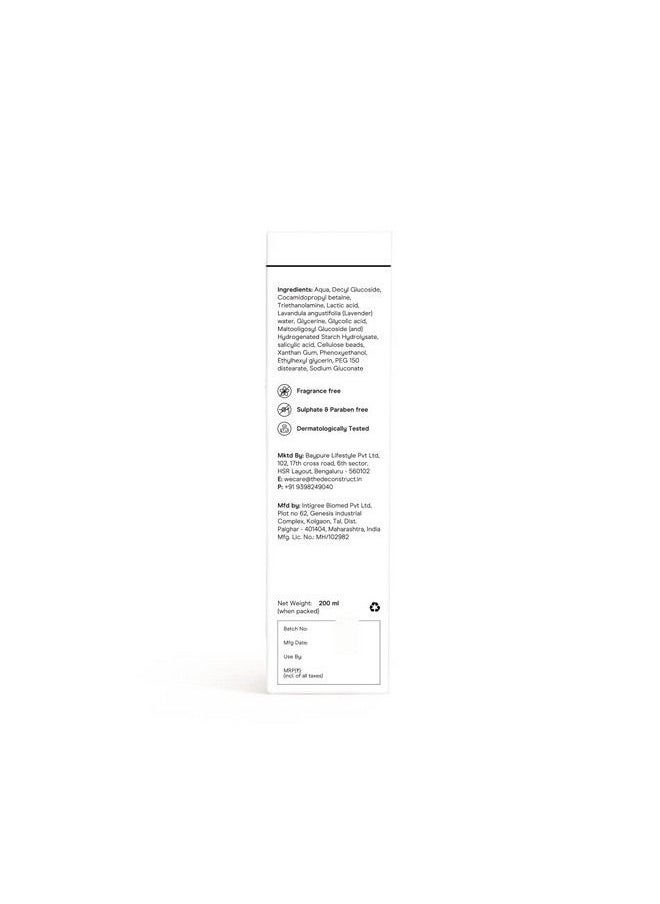Deconstruct - Exfoliating Salicylic Acid Body Wash ; 11% Aha + 2% Salicylic Acid (Bha) ; Prevents Body Acne Bumpy Skin & Deep Cleanses Skin ; Gentle Exfoliating Shower Gel 200Ml - Image 1