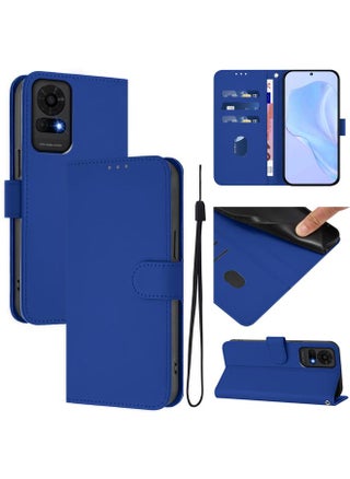 For TCL 50 LE Skin Feel Solid Color Leather Phone Case with Lanyard(Dark Blue) - pzsku/Z312C17C4673E6CEE62F1Z/45/_/1739620682/55ca4156-e1e7-4584-9ea6-6f1ae87cbdf3