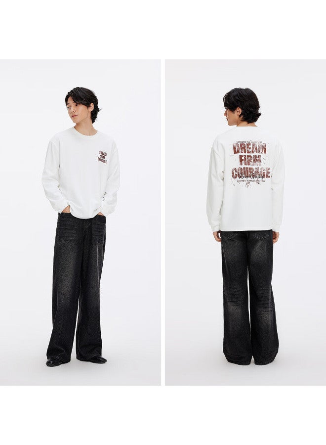 Semir Men's Long Sleeve T-shirt Autumn Base Layer Vintage Street Letter Print 107525101101 - Image 2