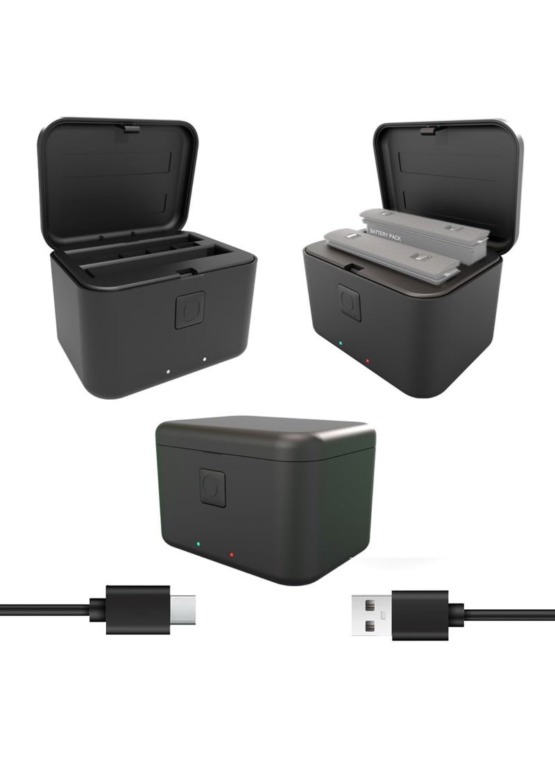 1pcs Charging Case for Insta360 X5 Charger Intelligent Two Way Fast Charger Hub for Camera Accessories (Battery Not Included) - Image 3