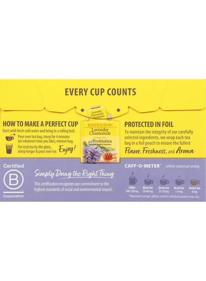 Bigelow Tea Bigelow Herbal Tea Bags Lavender Chamomile Plus Probiotic - Image 3
