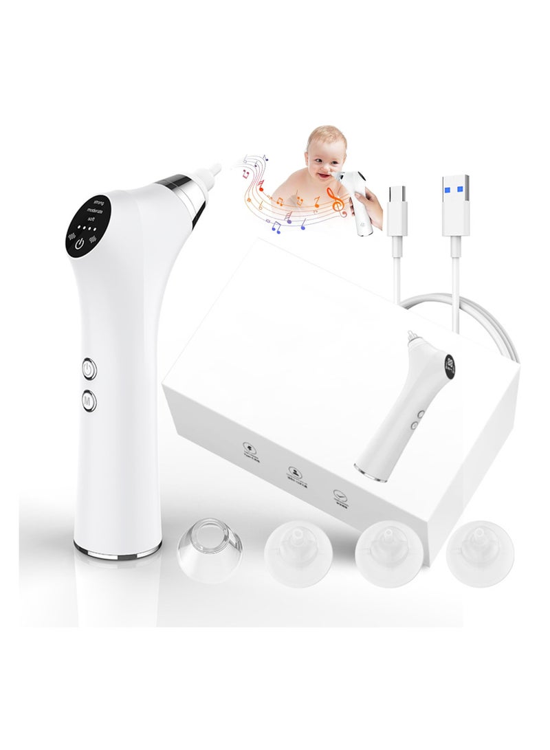 SYOSI 1PCS Automatic Nose Cleaner with Silicone Nose Tips & 3 Levels of Suction & Music Soothing Function Rechargeable Portable - Image 1