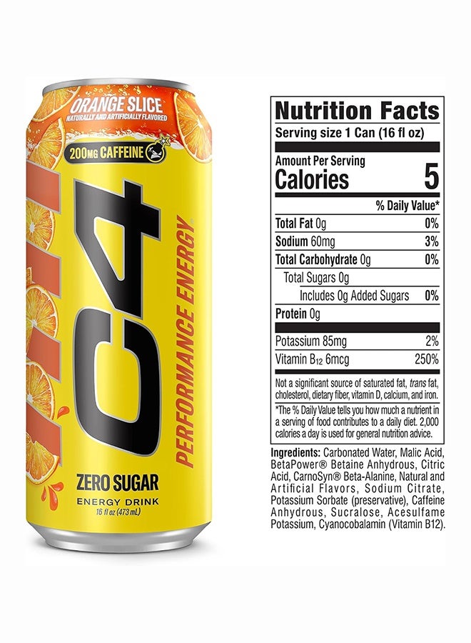 CELLUCOR C4 Energy Crb Orange Slice 12/16oz Pack Of 12 - Image 2