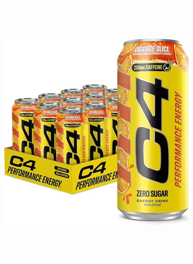 CELLUCOR C4 Energy Crb Orange Slice 12/16oz Pack Of 12 - Image 1