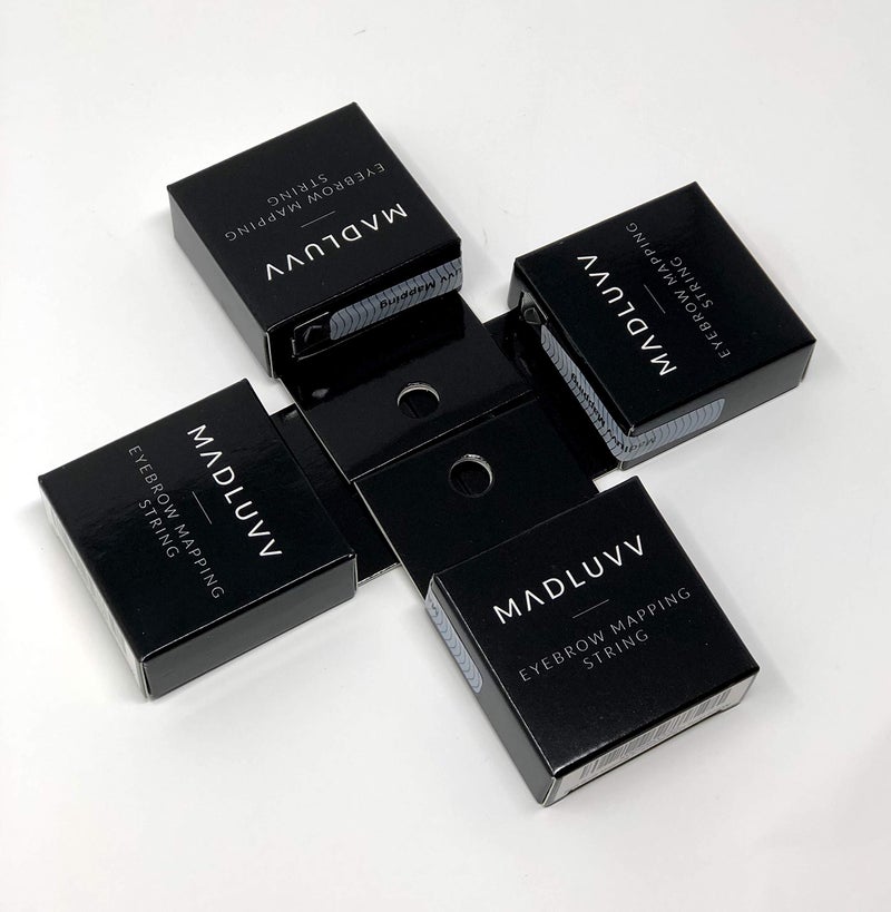 MADLUVV Mapping String â€“ Black Pre-Inked Brow Mapping String for Microblading & PMU â€“ Professional Cosmetic Grade String Mapping Tool for Eyebrow Shaping â€“ Hypoallergenic & Cruelty Free â€“ 4 Pack - Image 3
