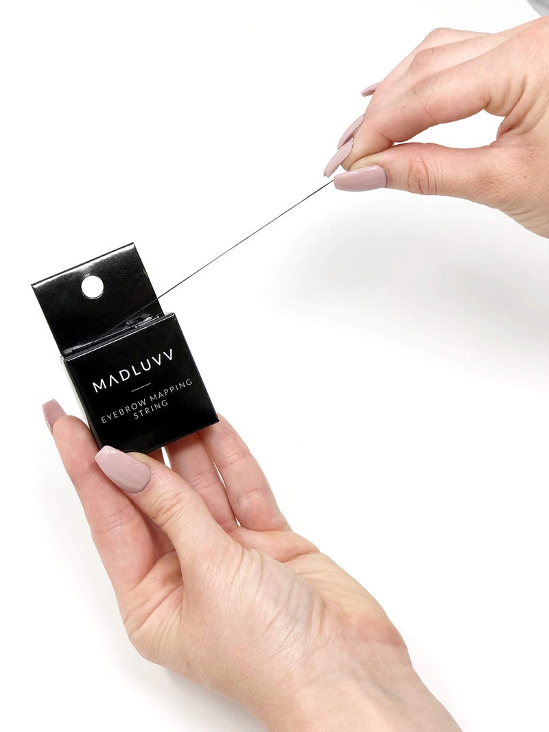MADLUVV Mapping String â€“ Black Pre-Inked Brow Mapping String for Microblading & PMU â€“ Professional Cosmetic Grade String Mapping Tool for Eyebrow Shaping â€“ Hypoallergenic & Cruelty Free â€“ 4 Pack - Image 2