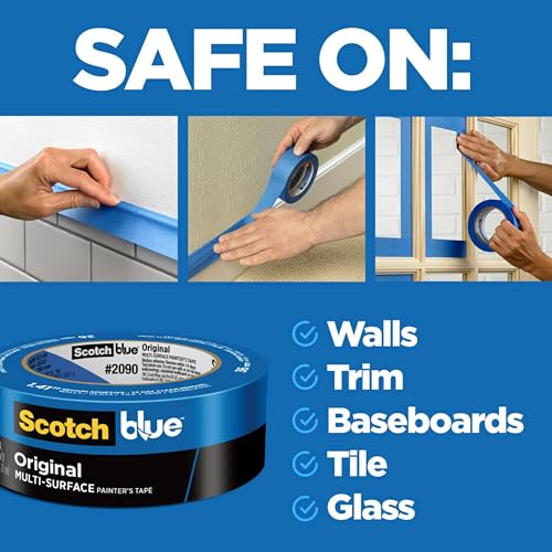 3M ScotchBlue Original Painter's Tape 2090-48NCC – 1.88 in x 60 yd, Multi-Surface, Medium Adhesive, UV and Sunlight Resistant, Clean Removal After 14 Days - Image 3