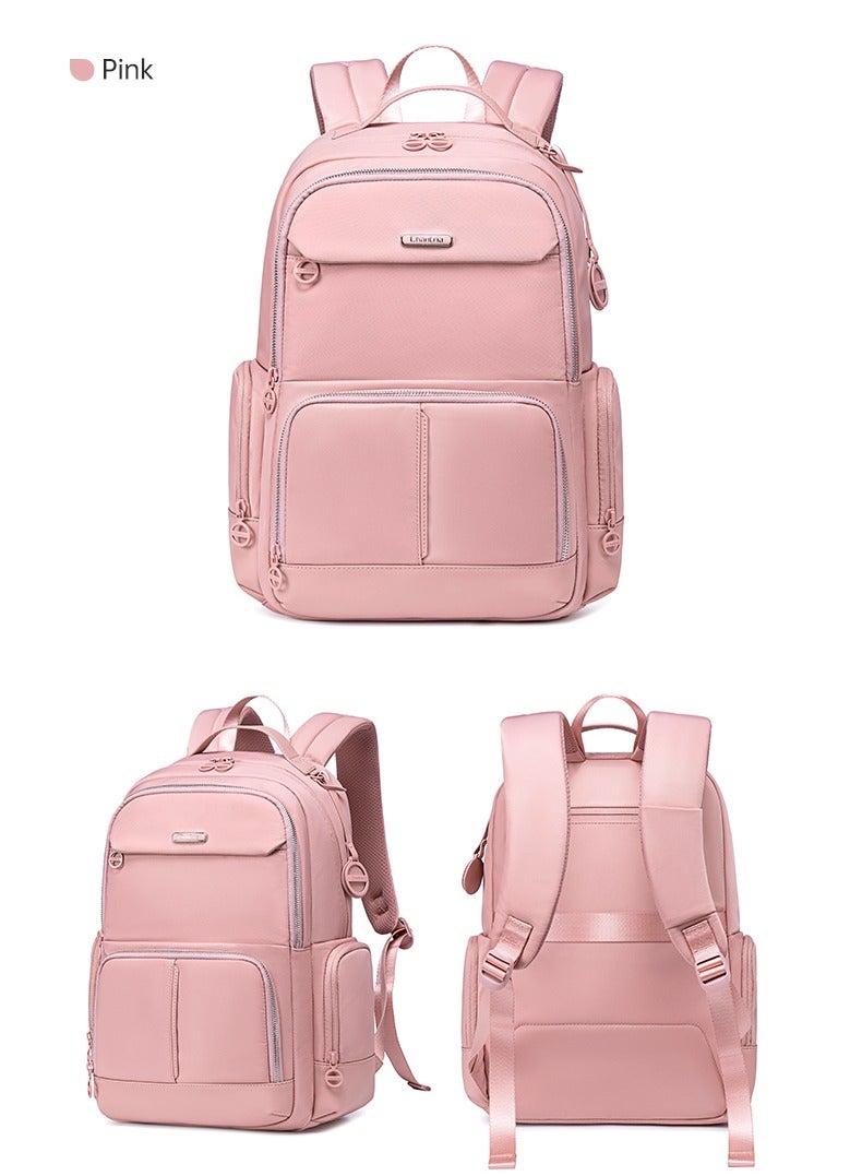 Chantria CB00786 Stylish Anti-theft 15.6-Inch Laptop Water-resistant For Travel Work School Business For Women Fashion Durable Casual Backpack Bag - Pink  - Image 4