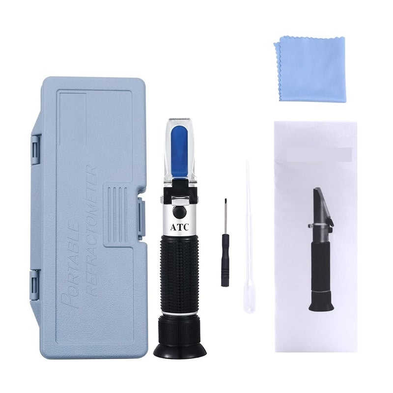 Refractometer, Handheld Clinical Medical Refractometer ATC Serum Protein Urine Specific Gravity Meter Equipment Tool for Hospital Laboratory(Plastic Box) - Image 1