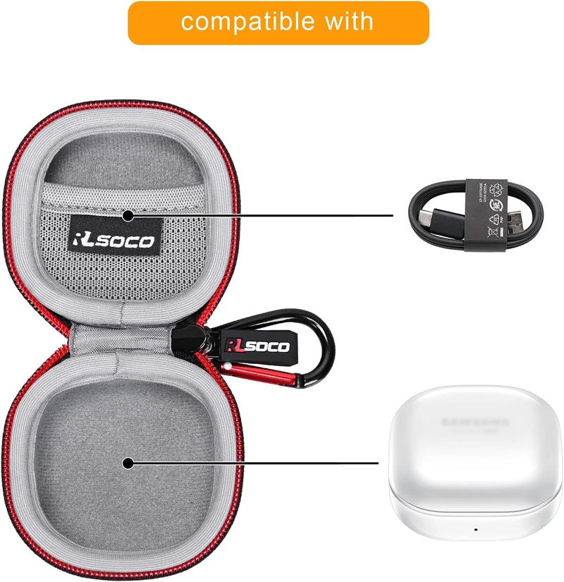 RLSOCO Carrying Case for Samsung Galaxy Buds 2 ProGalaxy Buds ProGalaxy Buds LiveGalaxy Buds 2 True Wireless Earbuds - Image 3