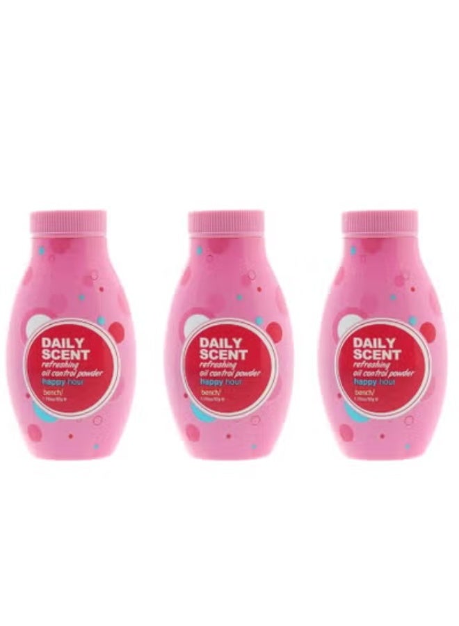 بودرة التحكم في الزيوت المنعشة من دايلي سينت هابي، 50 جم، 3 قطع