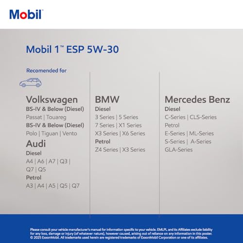 Mobil 1 ESP 5W-30 Fully Synthetic Motor Oil (4L) - Image 5