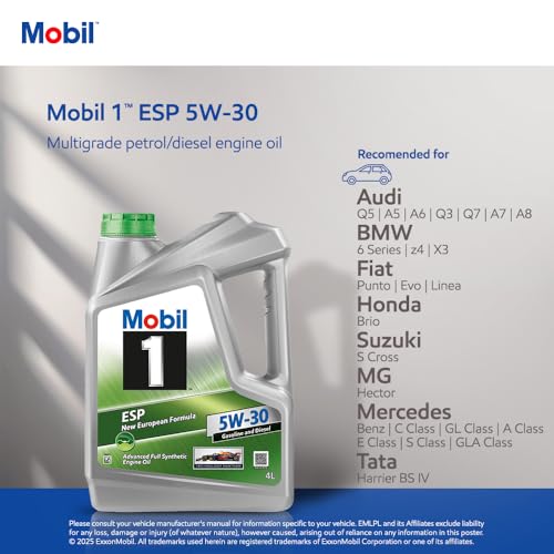 Mobil 1 ESP 5W-30 Fully Synthetic Motor Oil (4L) - Image 4