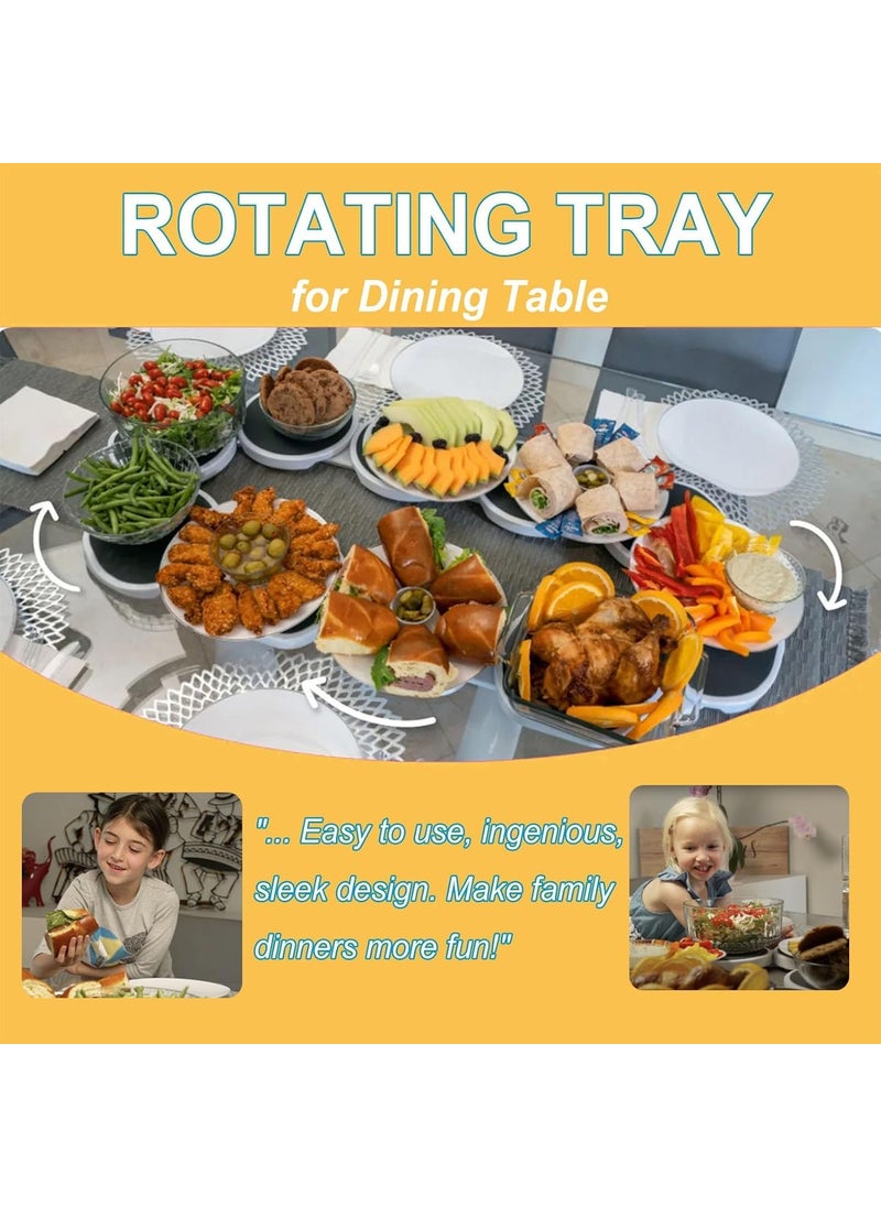 Calyrex Calyrex Tabletop Rotating Serving Tray Lazy Susan for Dining TableTurntable Tray Expandable for Rectangular Oblong Tables Kitchen Dining Tables 360 Rotation Multifunctional Reusable Portable  - Image 4
