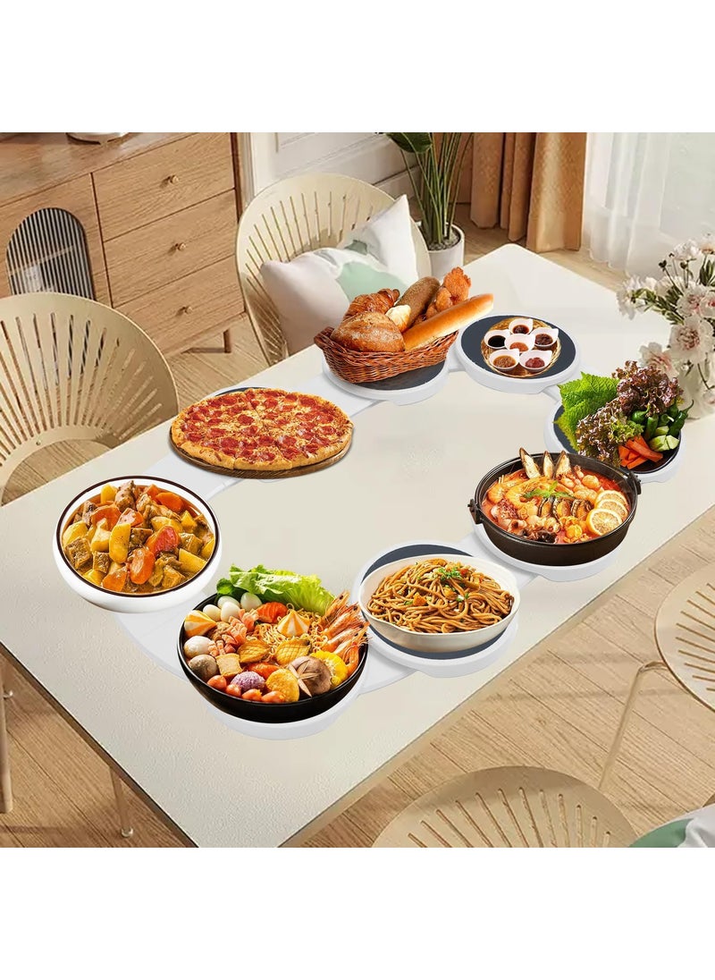 Calyrex Calyrex Tabletop Rotating Serving Tray Lazy Susan for Dining TableTurntable Tray Expandable for Rectangular Oblong Tables Kitchen Dining Tables 360 Rotation Multifunctional Reusable Portable  - Image 1