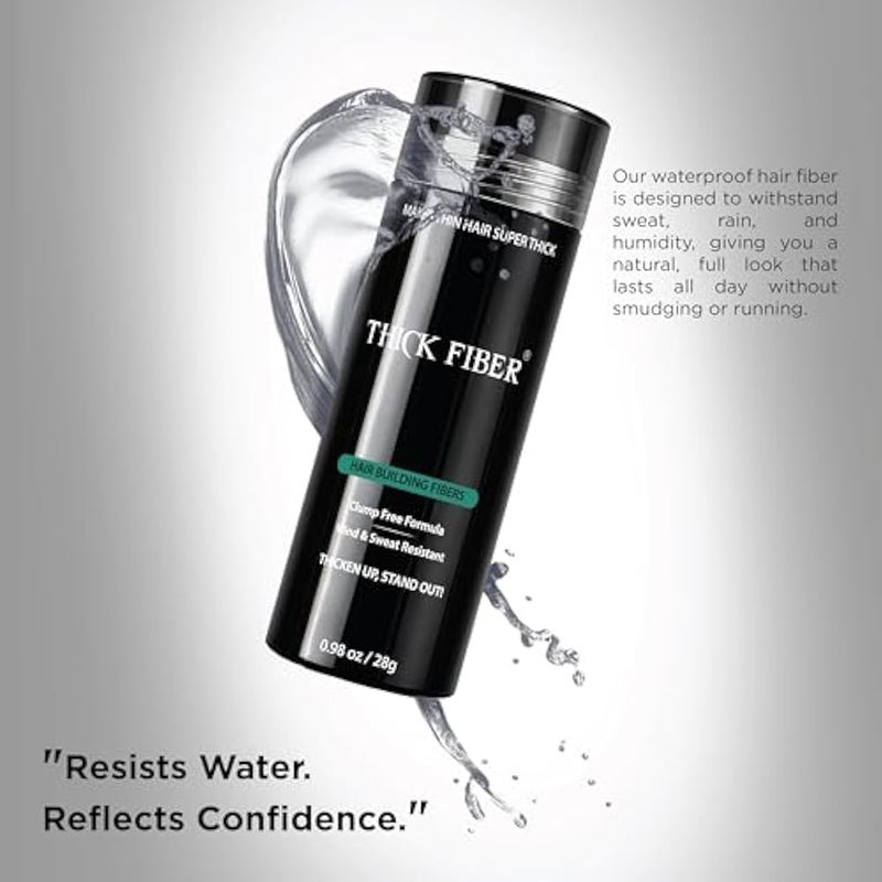 Thick Fiber Hair Building Fibers, Black - 25 gm - Image 4
