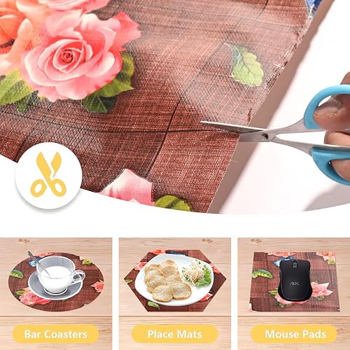 Kuber Industries PVC(5 Mtr)Flower Multipurpose Anti Slip Kitchen Mats for Shelf,Waterproof Trolley Mats for Fridge,Cabinet,Drawer,Bathroom,Washable Shelf Liner Roll for Refrigerator(Maroon),Multicolor - Image 5