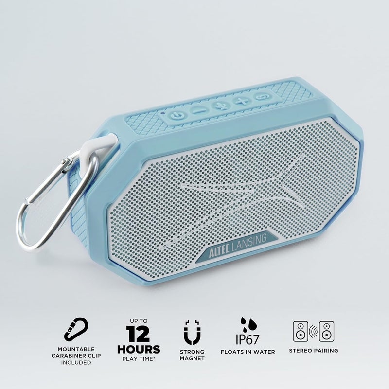 Altec Lansing Portable Bluetooth Speaker HYDRAMINI 2.0, IP67 Waterproof, Portable Speaker, 12h Playtime, Wireless Pairing, USB-C Quick Charge, Magnetic Bluetooth Speaker, Voice Assistant Integration - Image 3