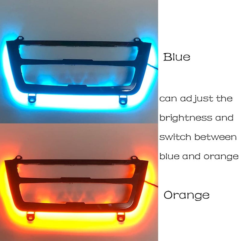 CHUANGHUI Car Inner Air Condition A/C Panel LED Lighting Ambient Light Trim Accessories For BMW 3 4 Series 3GT F30 F36 M3 M4 Center Control Two-color Atmosphere Lamp Panel Replacement Cover (Piano Black) - Image 3