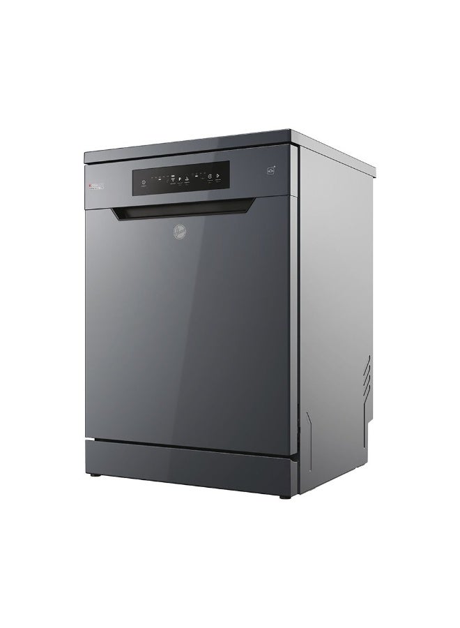 هوفر Dishwasher 13 Person 60 cm Inverter Digital 5 Programs Anthracite HF3E9L0A-EG HF3E9L0A-EG Black - Image 2