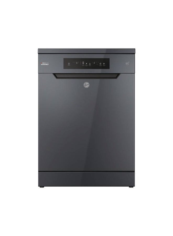 هوفر Dishwasher 13 Person 60 cm Inverter Digital 5 Programs Anthracite HF3E9L0A-EG HF3E9L0A-EG Black - Image 1