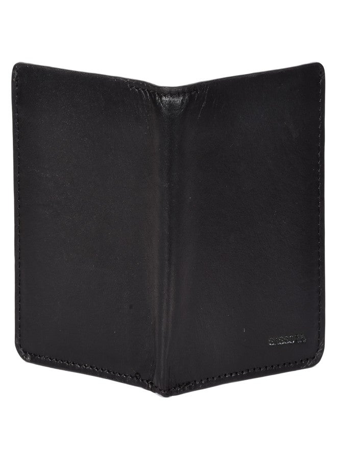Sassora Premium Leather RFID Vertical Card Holder Wallet for Men (Black) - Image 5