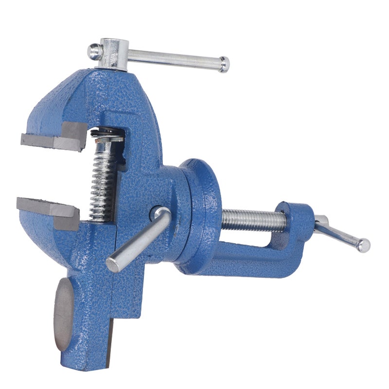 2 Inch Table Vise Clamp On Work Bench Vise 360 Degree Rotation Base Adjustable Woodworking Vise - Image 2