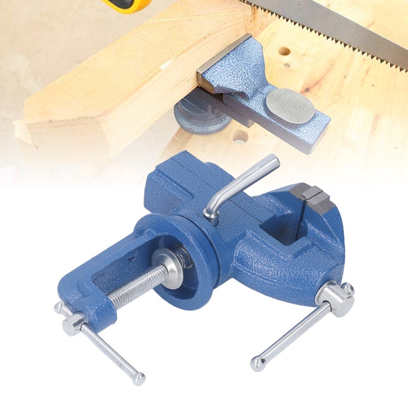 2 Inch Table Vise Clamp On Work Bench Vise 360 Degree Rotation Base Adjustable Woodworking Vise - Image 4