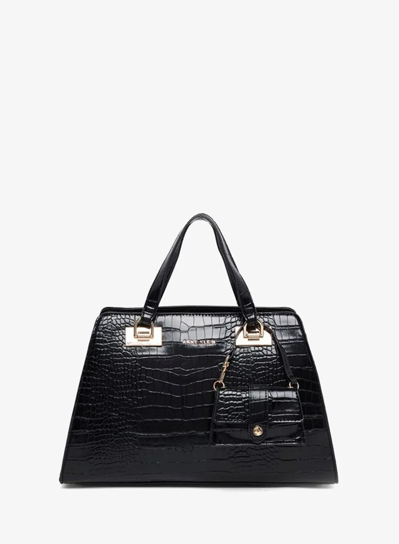ANNE KLEIN Anne Klein Sandy-c Textured Satchel Bag With Coin Pouch