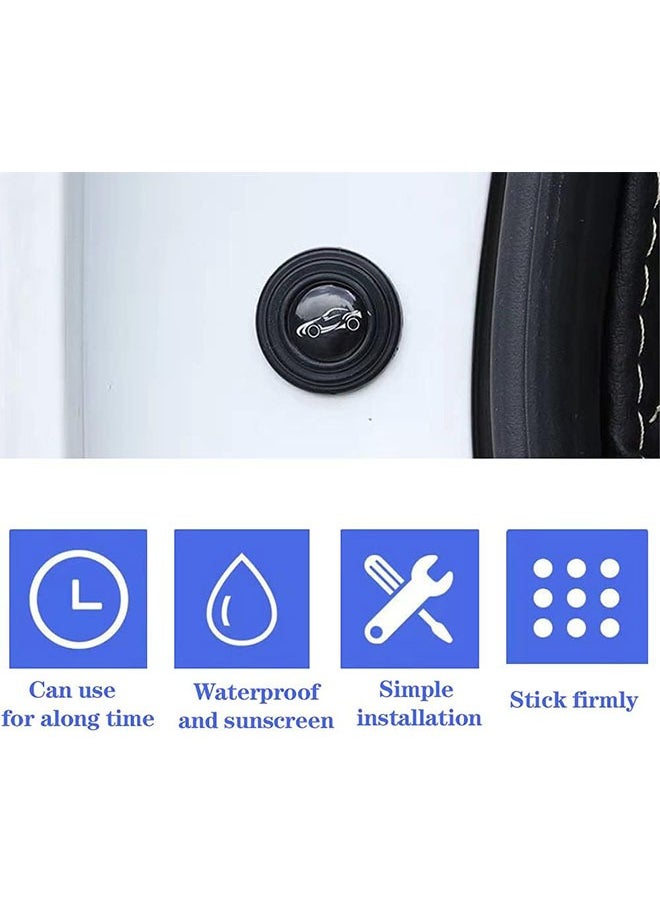 ZVEV 60 Pcs Car Door Shock Absorber, Car Door Shock Absorbing PVC Gaskets,Car Door Soundproof Stickers with 30 Pcs Black and 30 Pcs Luminous Door Bumper Stickers,Automobile Decoration Products  - Image 4
