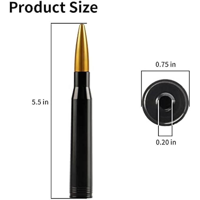rayihni هوائي سيارة عالمي محدث متوافق مع فورد، دودج، شيفروليه، جي إم سي، جيب، تويوتا - مصنوع من الألمنيوم القوي، أصفر، ملحقات السيارة - Image 2