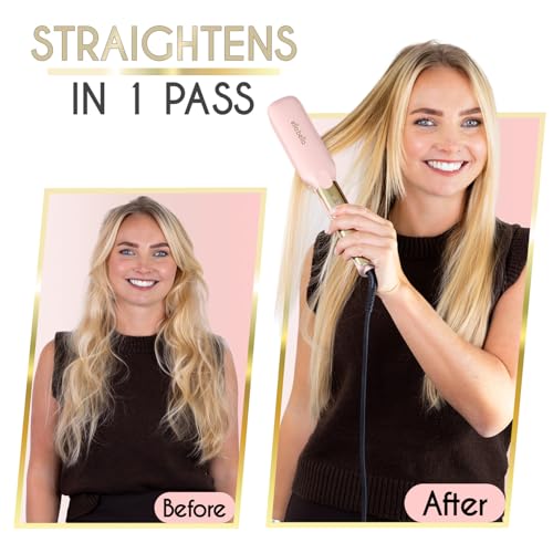 ELLA BELLA® Titanium Flat Iron Hair Straightener (with Infrared) • Professional Straightening Iron • Digital Display to Accurately Control Temperature • As Featured in Good Housekeeping - Image 2