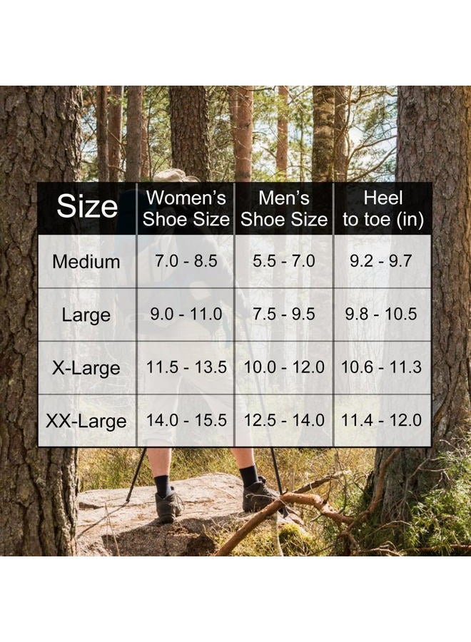 CWVLC Crew Hiking Socks, Elite Full Cushion Winter Thick Warm Boot Socks, Gray Brown (4 Pairs), XL - Image 2