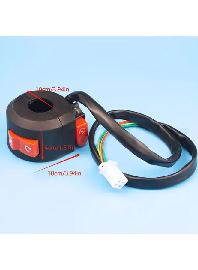Handlebar Switch 22mm 4 Wire Start Stop for 110cc 125cc ATV Quad - Image 2