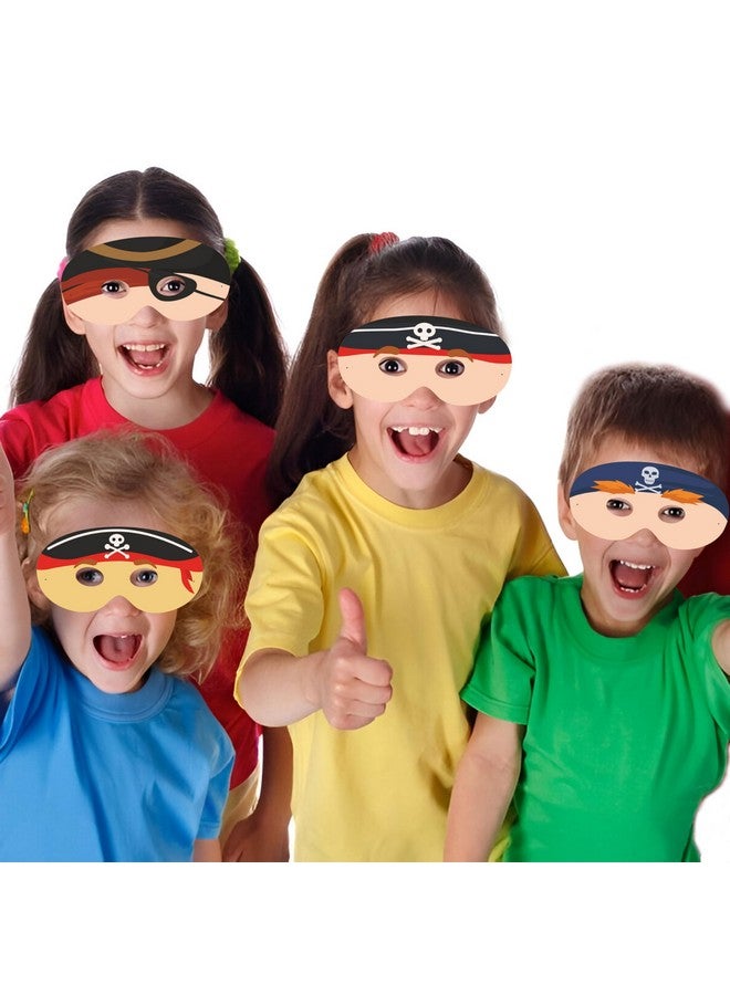 WOBBOX Assorted Pirate Eye Masks Pirate Theme Party Supplies Birthday Decoration Masks Dress-Up Party Accessory (10 Pieces) - Image 5