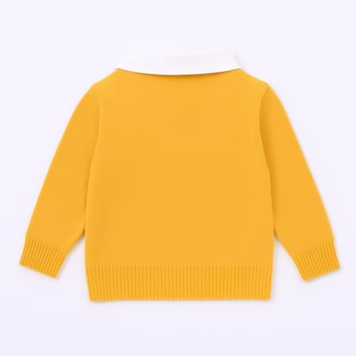Bold N Elegant Kids Winter Warm Woolen Cartoon Sweater with Detachable Collar for Toddler Boys (in, Age, 2 Years, 3 Years, Yellow) - Image 5
