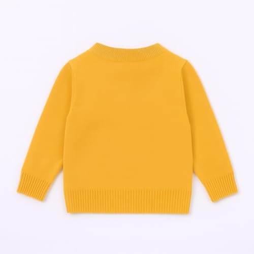 Bold N Elegant Kids Winter Warm Woolen Cartoon Sweater with Detachable Collar for Toddler Boys (in, Age, 2 Years, 3 Years, Yellow) - Image 4